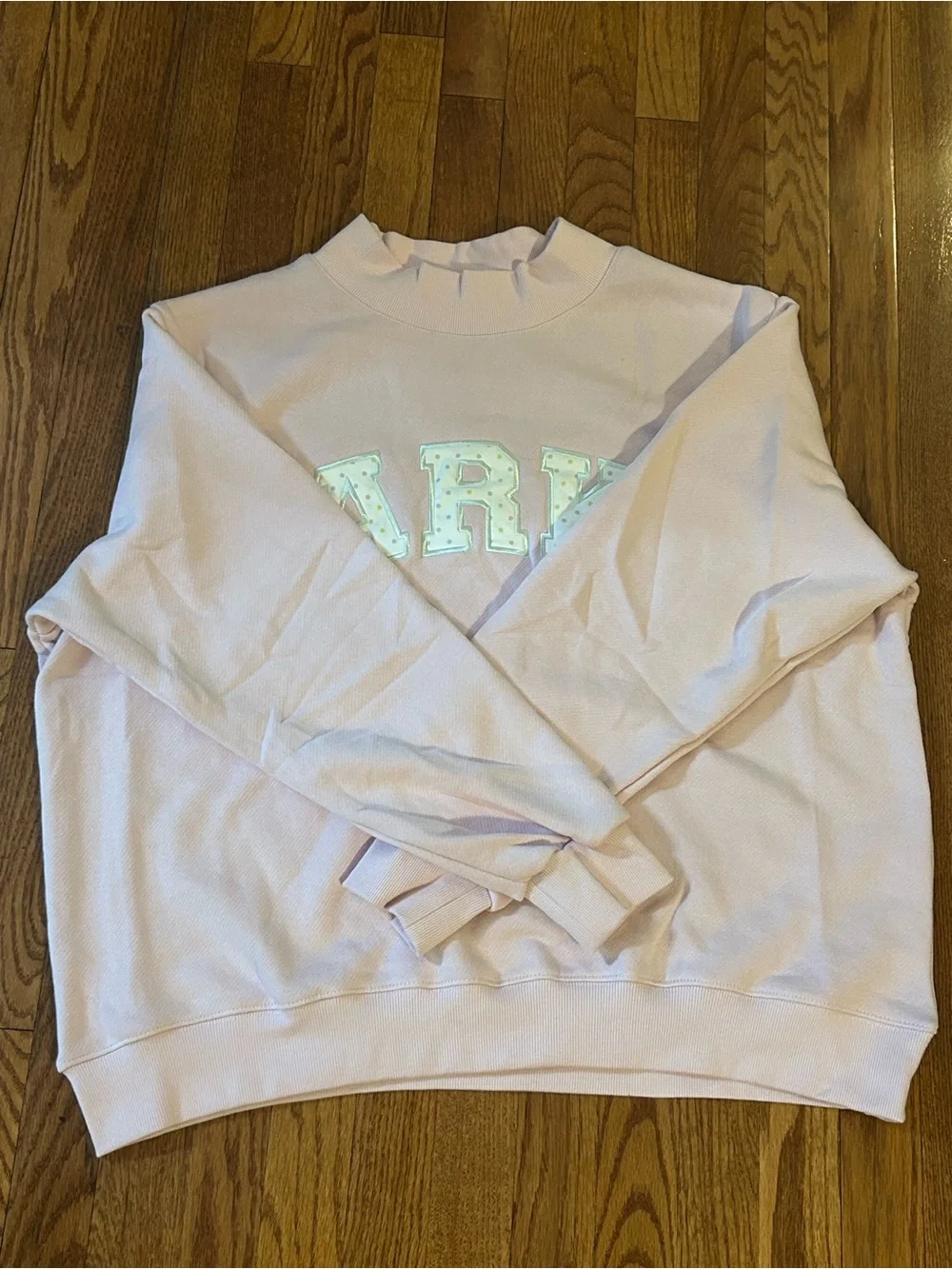 Parke birthday cake mock neck w/ funfetti lettering - Picture 2 of 8